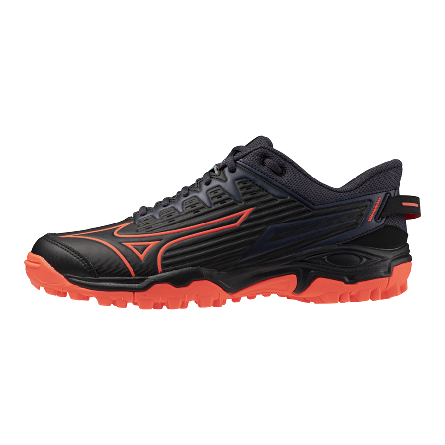 Mizuno WAVE LYNX 2 Black/Neon Flame/Peacock Blue